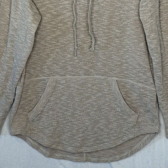 Prana Frieda Top Womens M Drawstring Cowl Neck Long Sleeve Lightweight Oatmeal - Picture 6 of 16